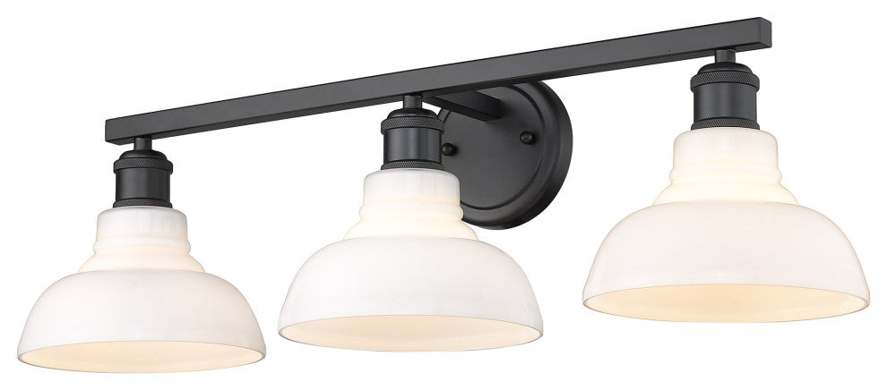 Golden Lighting 0305-BA3 VMG Carver 3 Light 28"W Bathroom Vanity - Matte Black