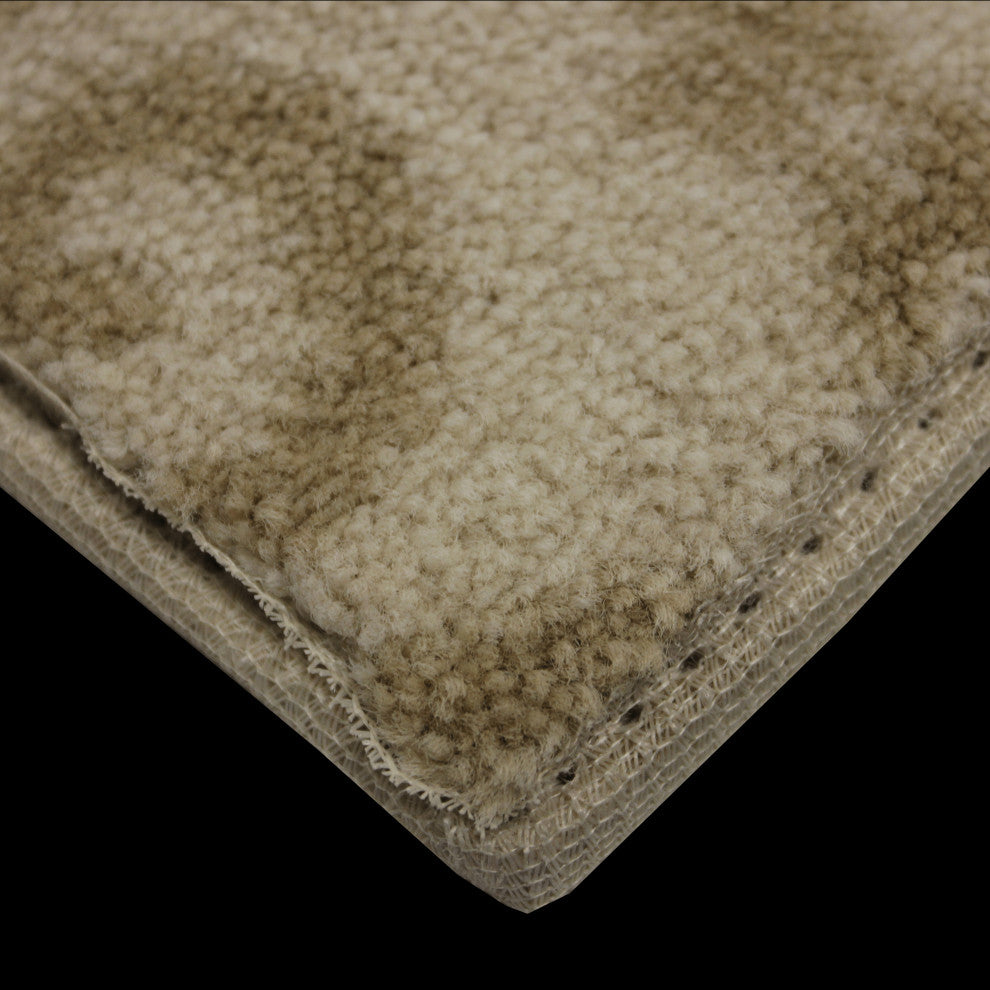 Scroll Pattern 3/8 Thick Indoor Area Rug Carpet, Bluestone, 4x4