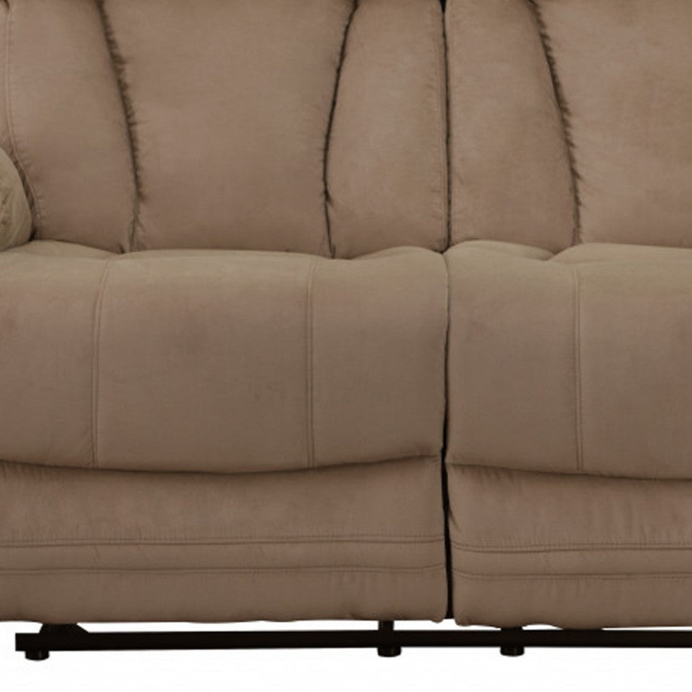 63''x38''x40'' Modern Beige Leather Sofa And Loveseat