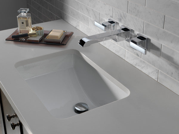 Delta Ara Two Handle Wall Mount Bathroom Faucet Trim, Chrome, T3567LF-WL
