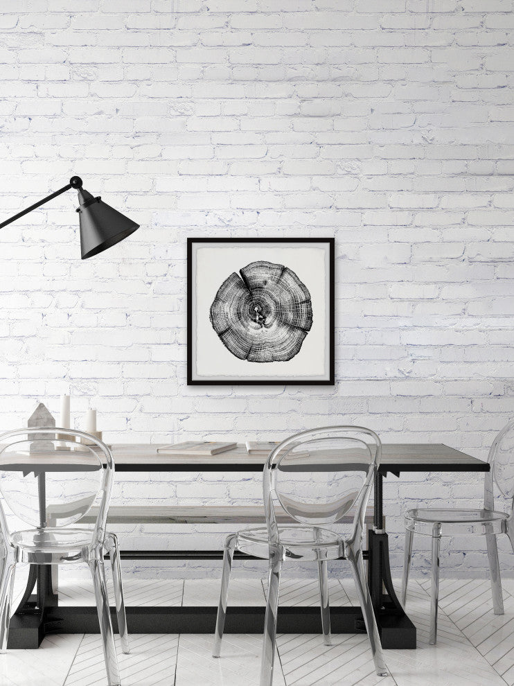 "Burned Oak" Framed Painting Print, 18x18