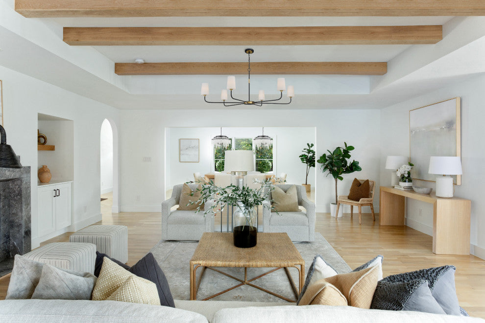 Niles 6-Light Black Forged/Modern Gold Chandelier