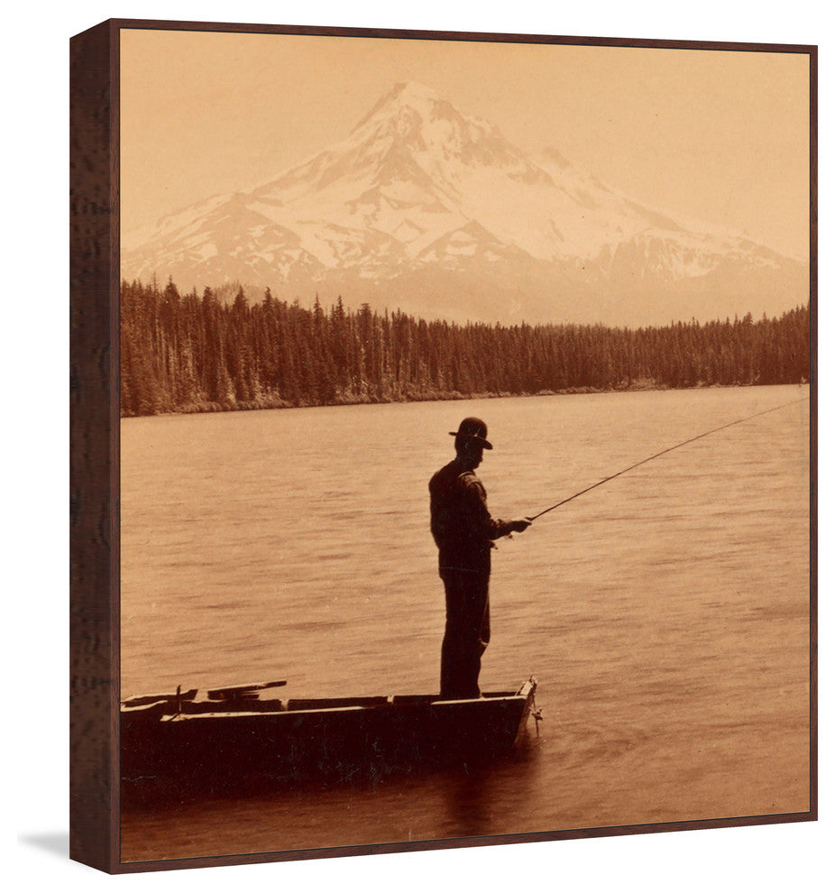 "Mt. Hood" Floater Framed Painting Print on Canvas, 48"x48"