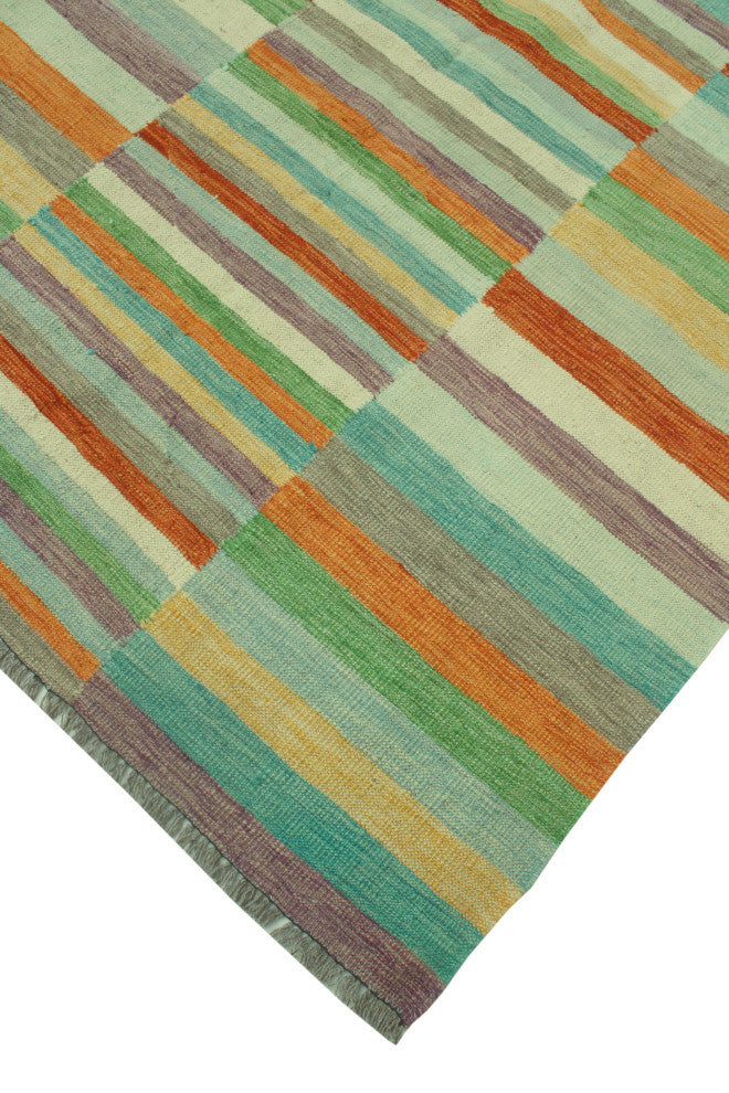 Winchester Kilim Chauncel Rust/Green Rug, 5'0x6'4