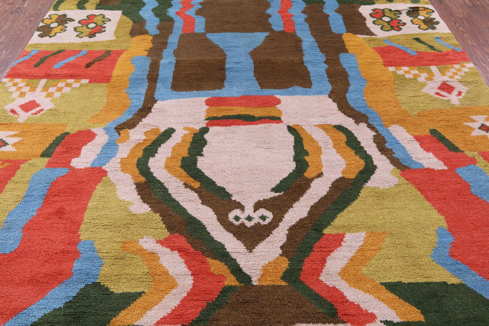 Handmade Moroccan Wool Rug 9' 3" X 12' 1" - Q13104
