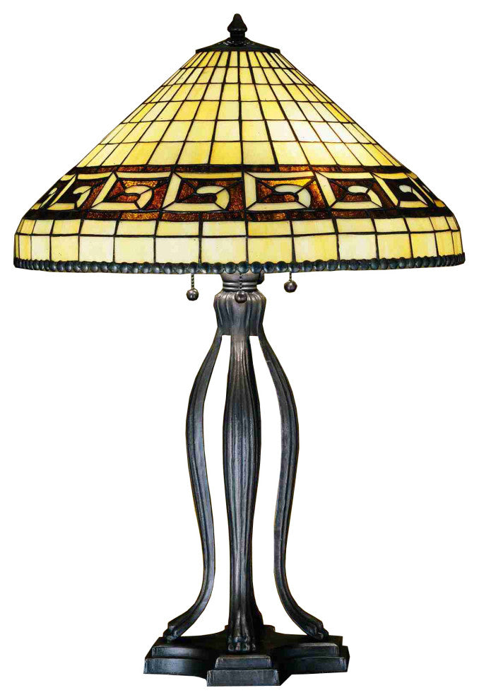 30H Greek Key Table Lamp 605
