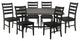 7-Piece Farmhouse Dining Set - Grey/Black