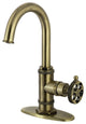 Kingston Brass KSD850.RKX Webb 1.8 GPM 1 Hole Bar Faucet - - Antique Brass