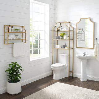 Aimee Wall Shelf, Gold