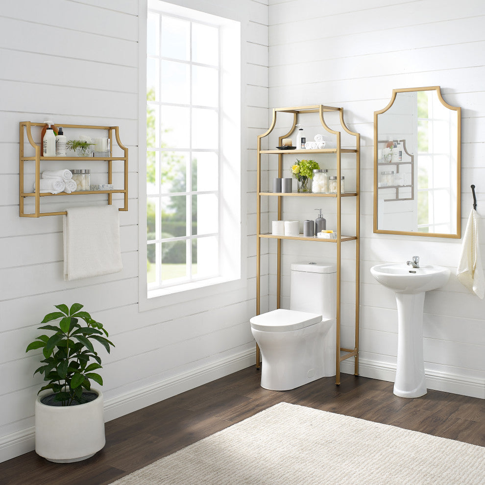 Aimee Wall Shelf, Gold