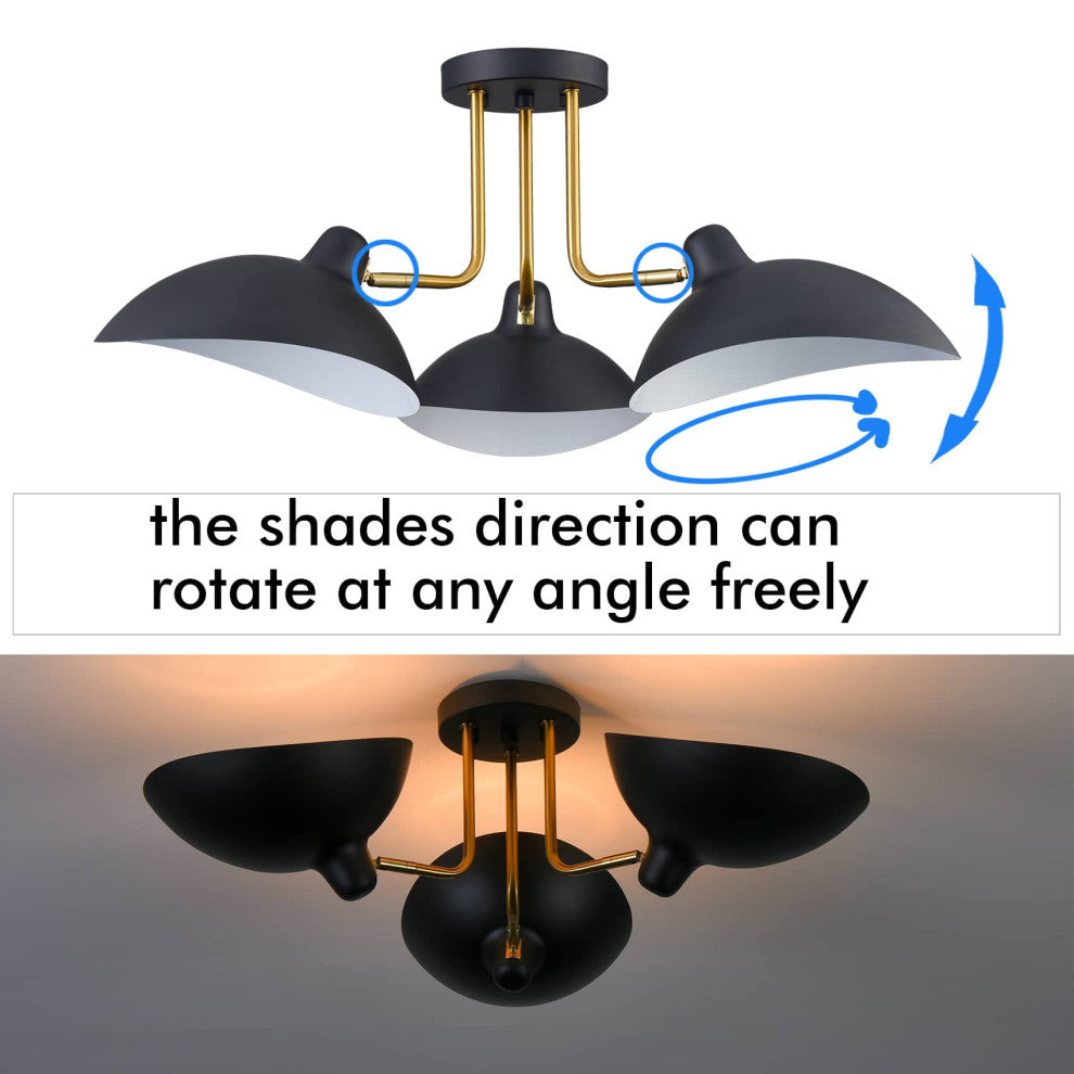 Farmhouse Multi-Directional Ceiling Spot Light Matte Black