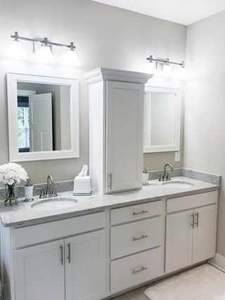 Porter White Framed Mirror, 28"x48"
