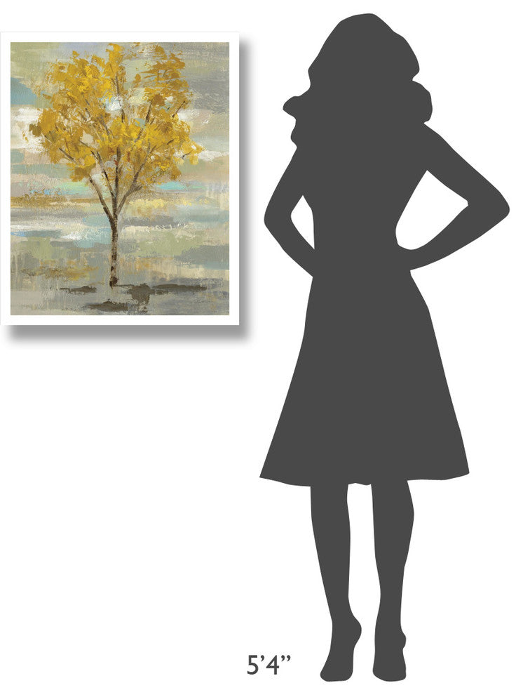 "Golden Tree and Fog I" Digital Paper Print by Silvia Vassileva, 24"x30"