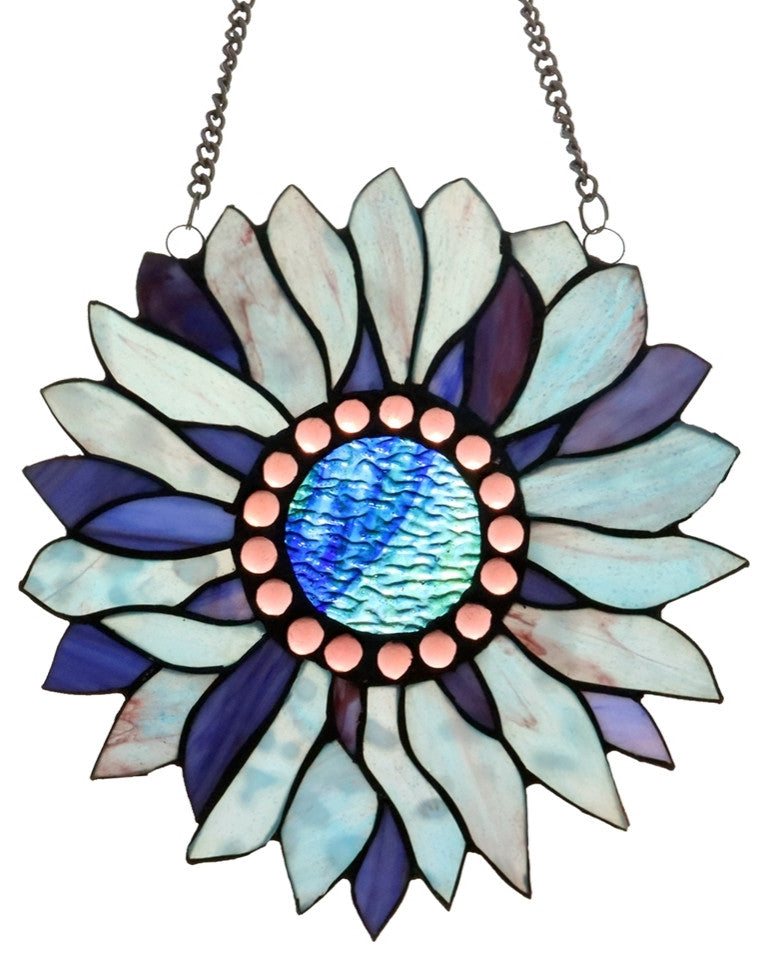 CHLOE Lighting CH3P223BF11-RND SUNDANCE Floral Stained Glass Window Panel