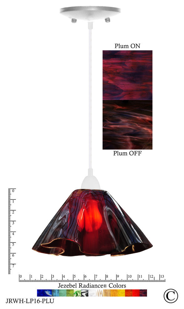 Jezebel Radiance Lily Large Pendant, Plum