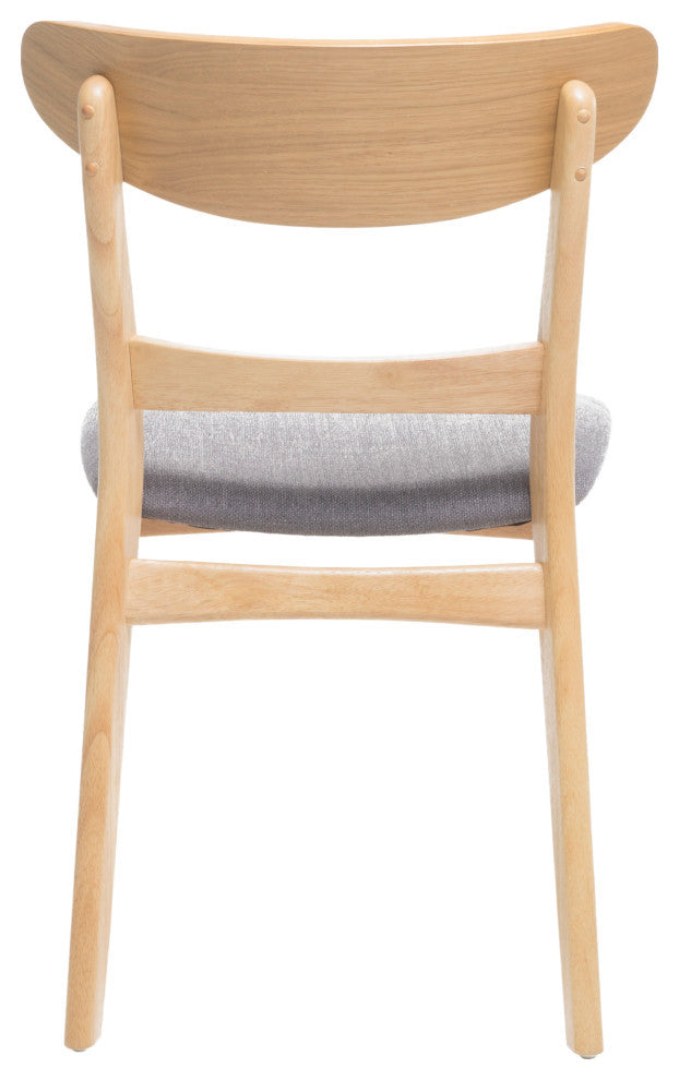 Skylar Dining Chairs, Set of 4, Dark Gray/Natural Oak