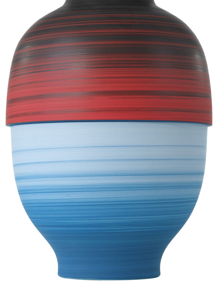 Happy 80's Black, Blue, Red & Orange Vase, 3-Piece Set