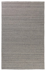Zane Silver Industrial Solid Handwoven Wool/Cotton Indoor Area Rug