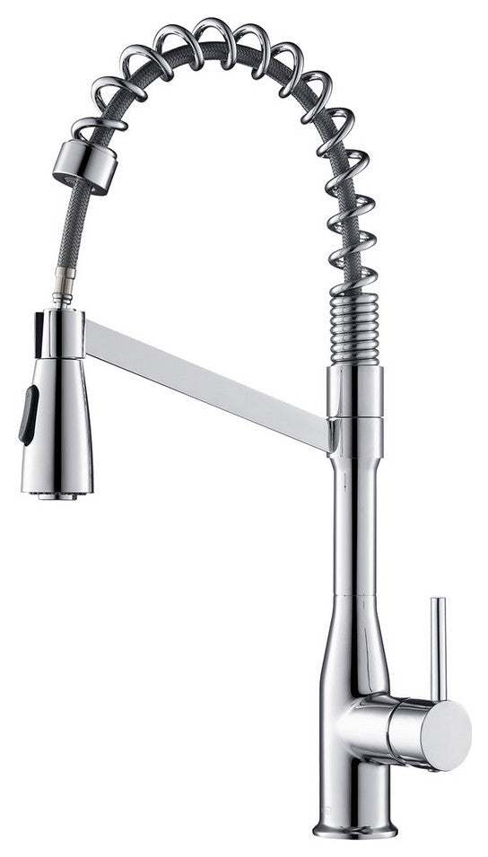 Largo Single Handle Pull Down Kitchen Faucet, Chrome