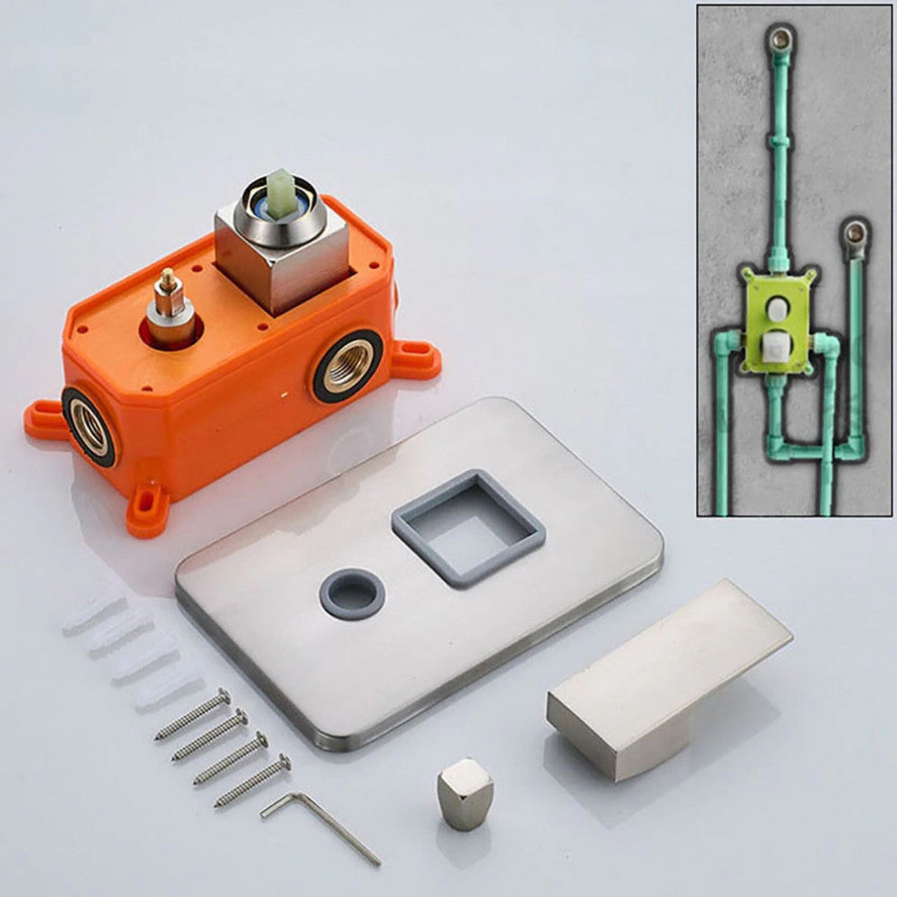 2 Way Brushed Nickel Control Valve Mixer Shower