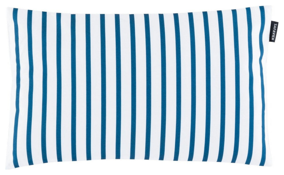 Safavieh Nichelle Outdoor Pillow Navy 20" X 12"