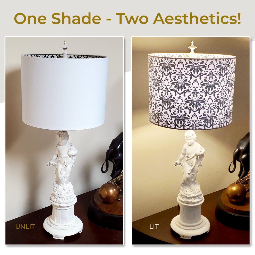 Royal Designs Modern Trendy Decorative 2-Sided Silhouette Hardback Lampshade, Ro