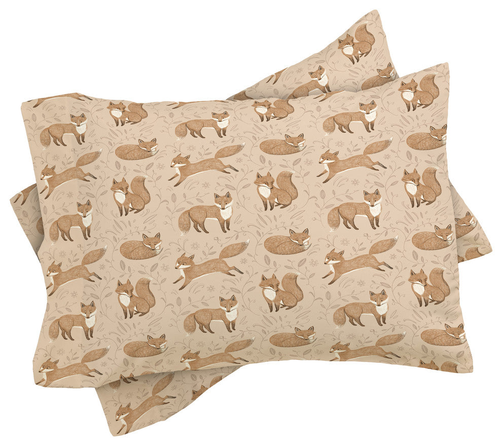 Pimlada Phuapradit Fox and Foliage Duvet Cover Set, Queen