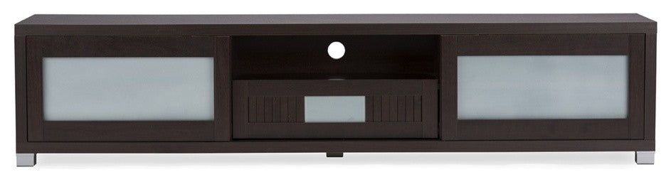 Gerhardine Dark Brown Wood TV Cabinet