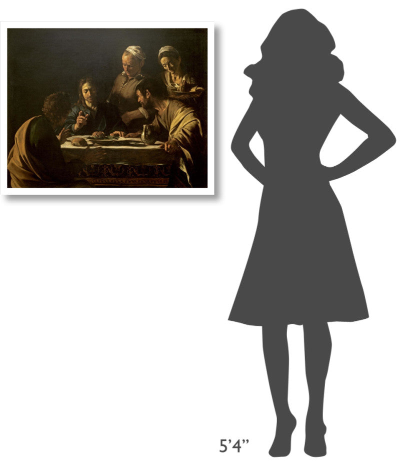 "Supper at Emmaus" Digital Paper Print by Caravaggio, 32"x26"