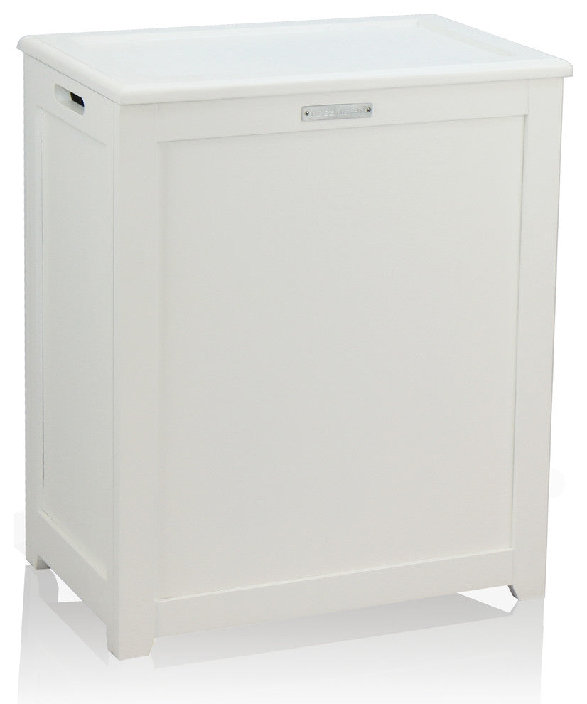 Oceanstar Storage Laundry Hamper, White