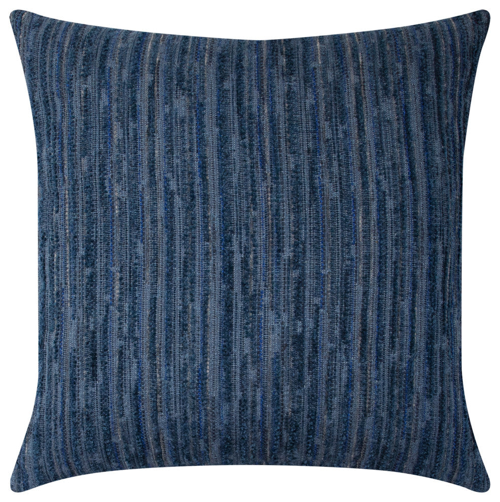 Luxe Stripe Indigo Indoor/Outdoor Performance Pillow, 20"x20"