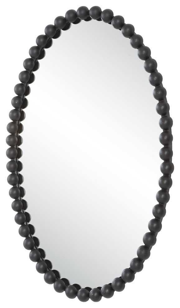 Uttermost 09876 Serna Black Oval Mirror