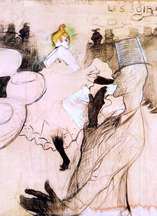 Henri De Toulouse-Lautrec Le Goulue and Valentin the 'Boneless One' Wall Decal