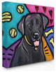 Stupell Industries Colorful Black Labrador Dog Pet Painting, 24 x 24