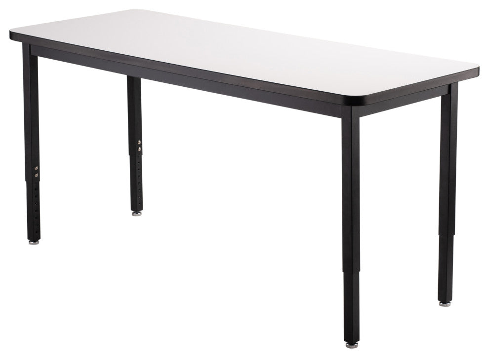 NPS Heavy Duty Height Adjustable Steel Table, 30 X 72, Whiteboard Top