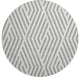 Premium Machine Washable Mayfield AMF550 Gray 8'' x 8'' Round Rug