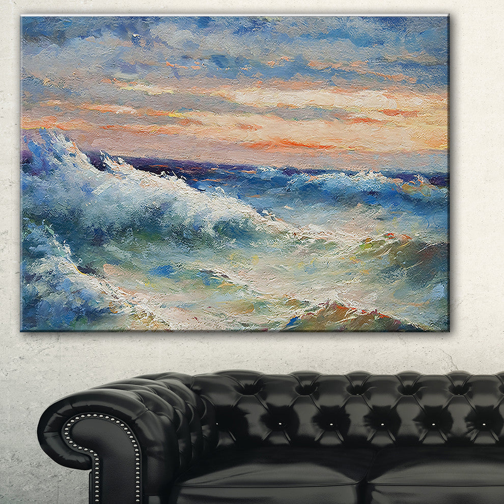 "Waves During Storm" Canvas Print