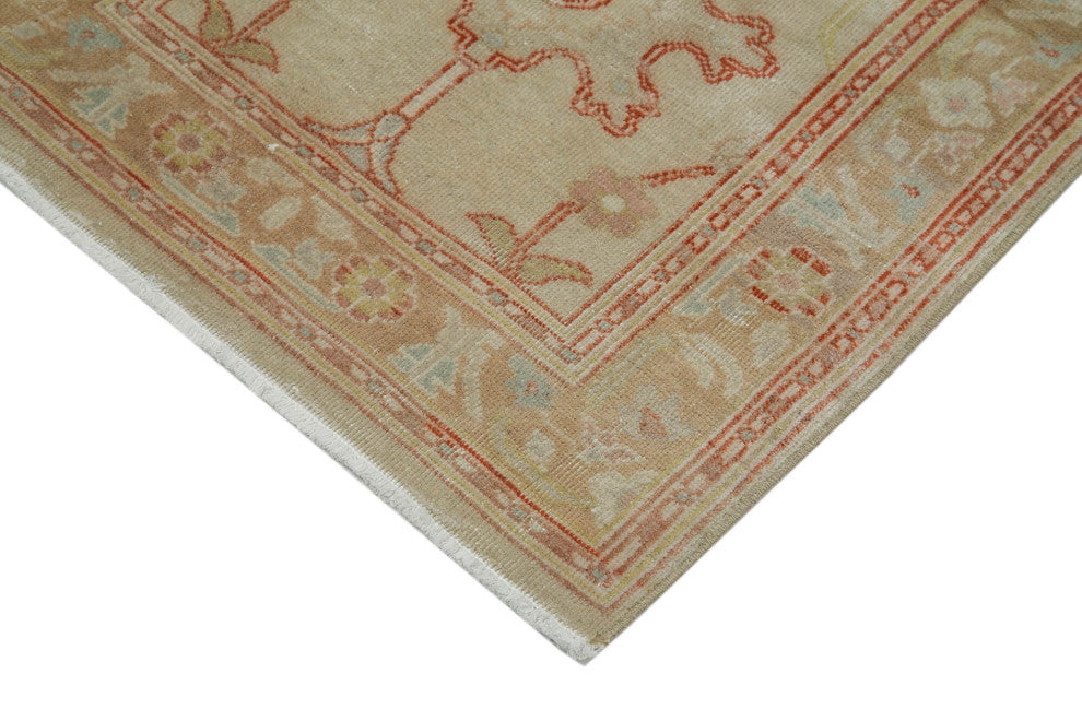Rug N Carpet - Handmade Oriental 2' 4" x 13' 9" Runner Oushak Area Rug