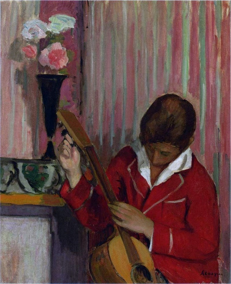 Henri Lebasque Pierre Labasque Playing a Guitar Wall Decal