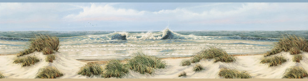 Falmouth Beige Dunes Border Wallpaper, Bolt