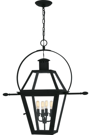 Rue De Royal Four Light Outdoor Hanging Lantern in Earth Black