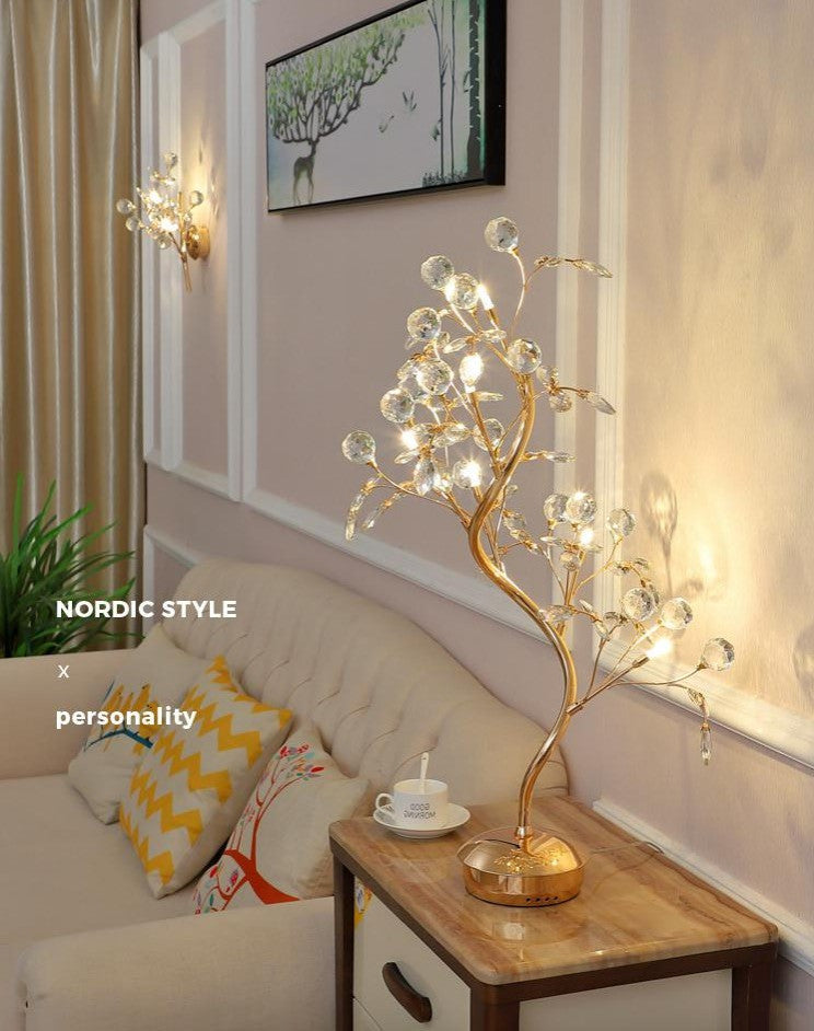 Laax | Gold Crystal LED Nightlight in the Shape of Tree, B