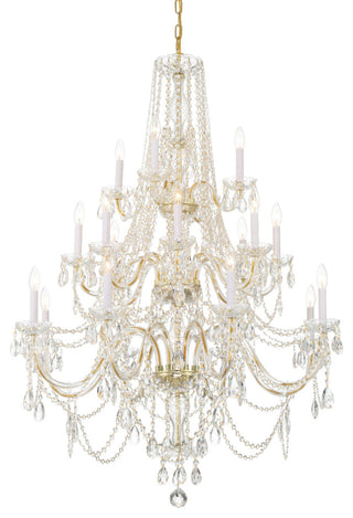 Crystorama Lighting Group 1157-CL-MWP Traditional Crystal 20 - Polished Brass