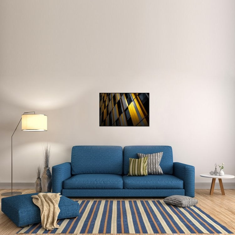 "Yellow Wall" Framed Canvas Giclee by Gilbert Claes, 37x25"