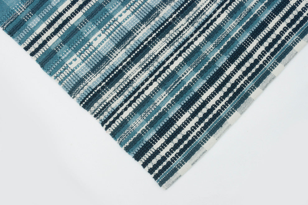 NuStory Lakehouse Hand-Made Basic Area Rug in Blue, 3' x 5'