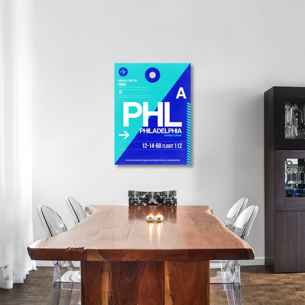 "PHL Philadelphia Luggage Tag 1" Fine Art Print
