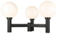 Zlite 597BP3-BK 3-Light Outdoor Post Mount Fixture, Opal