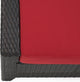 Deco Deluxe 8 Piece Sunbrella Outdoor Patio Sofa and Motion Club Chair Set, Sunset Red