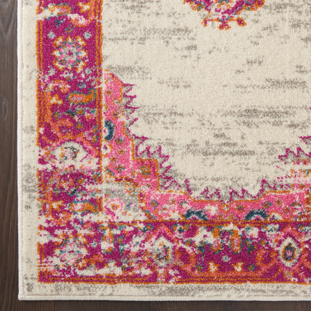 Nourison Passion 12' x 18' Ivory/Fuchsia Bohemian Indoor Area Rug