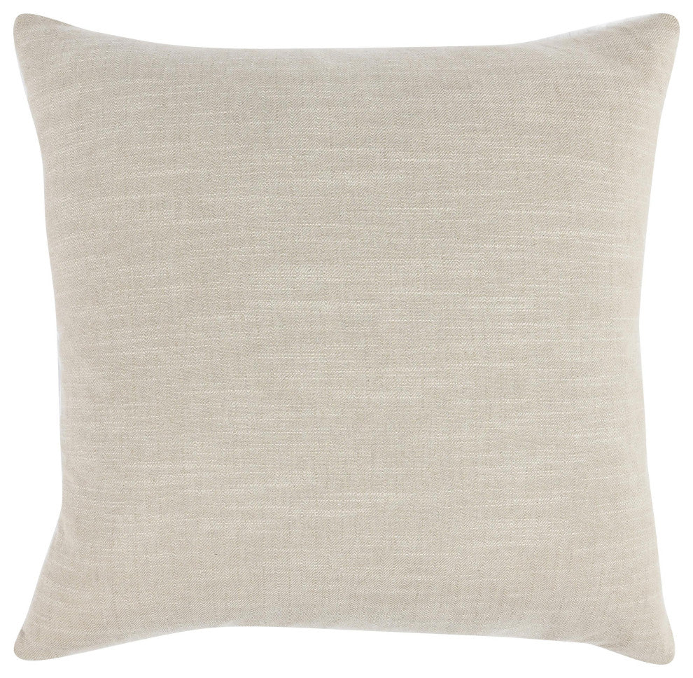 Hannah 100% Cotton 22" Throw Pillow, White